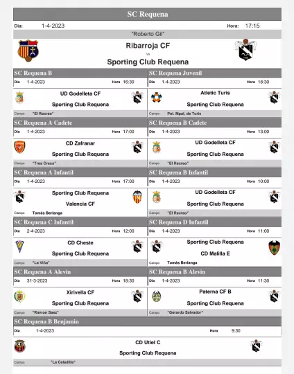 Imagen noticia Sporting Club Requena