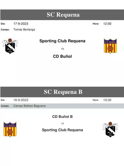 Imagen noticia Sporting Club Requena