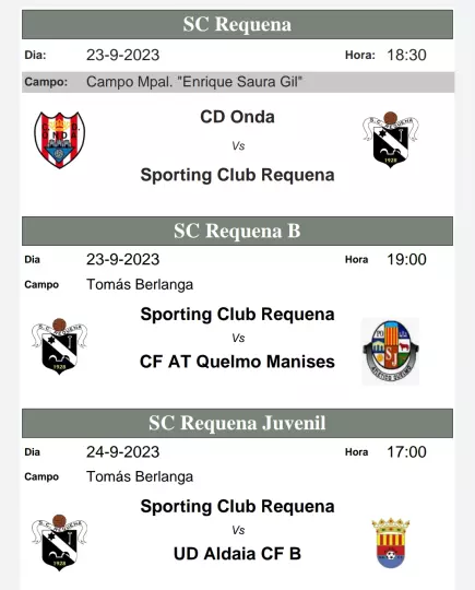 Imagen noticia Sporting Club Requena